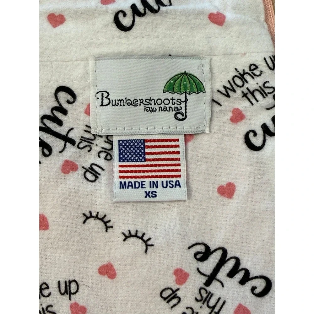 Bumbershoots by Nana Sleep Sack, Marzipan Pink Hearts, XS, Excellent, MSRP $95